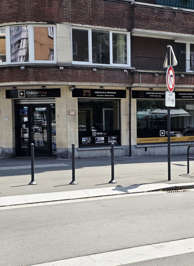 Devanture du magasin Châssis Prime à Charleroi